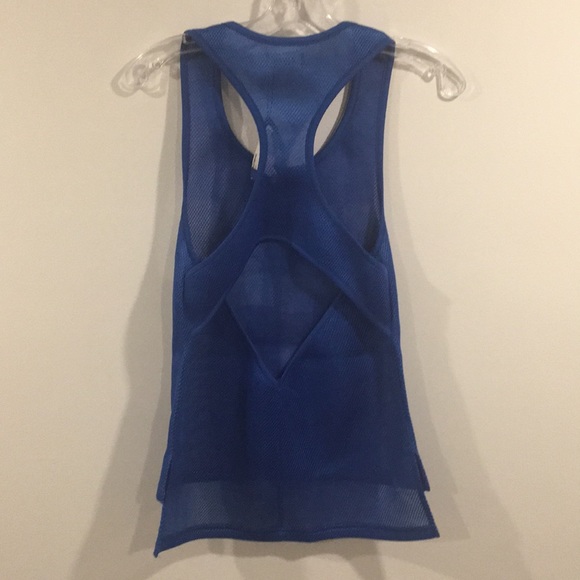 REHAB Assymetrical BLUE Knit Jersey 03 TANK TOP - Picture 13 of 14